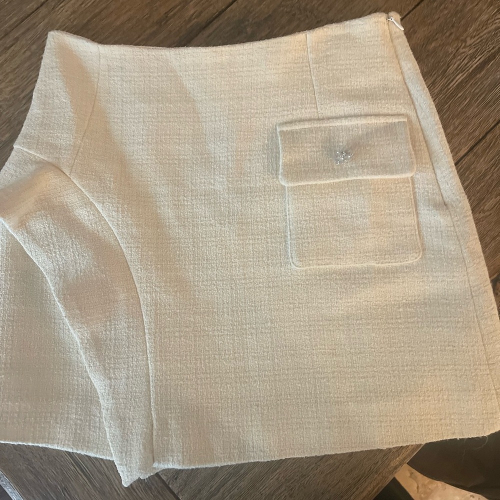 Sandro Off-White Textured Women's Skorts